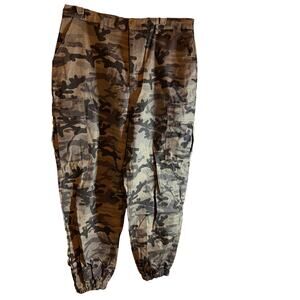 Camo Print Cargo Jogger Pants
